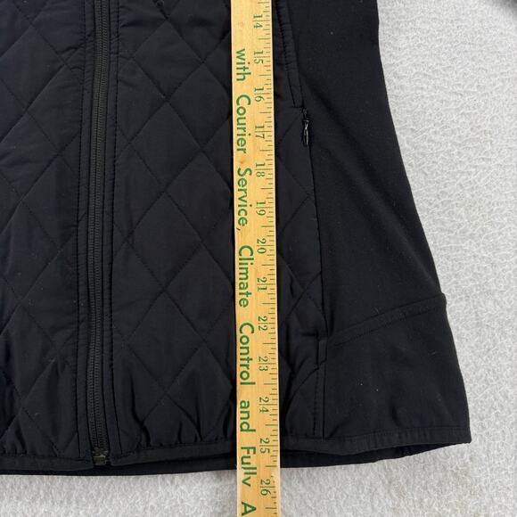 ATHLETA Jacket S Upside Quilted Full Zip Outdoor Athleisure Stretch Black - Picture 14 of 16